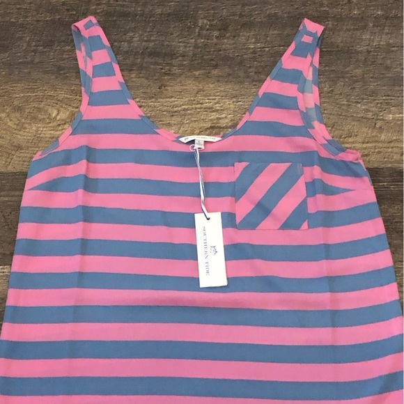 Southern Tide size L bright striped shift dress w front pocket NWT - Picture 2 of 7